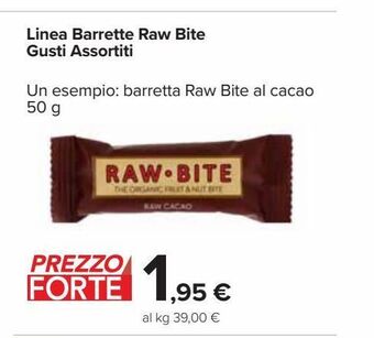 Carrefour Market Linea barrette raw bite gusti assortiti offerta