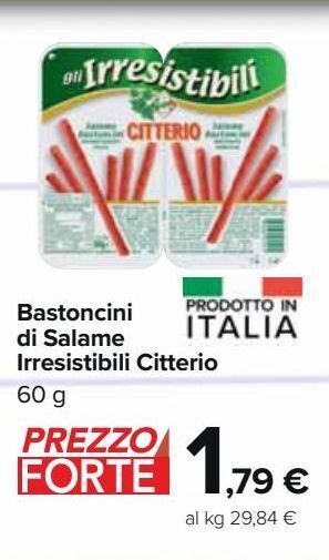 Carrefour Market Bastoncini di salame irresistibili citterio 60g offerta