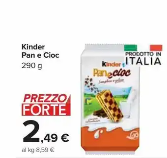 Carrefour Market Kinder pan e cioc 290g offerta
