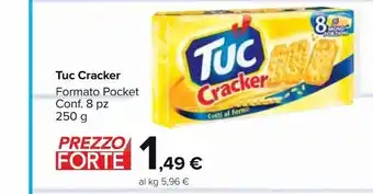 Carrefour Market Crackers tuc formato pocket 8 pz 250g offerta