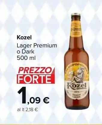 Carrefour Market Kozel lager premium o dark 500ml offerta