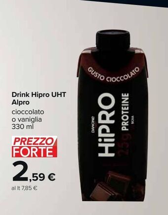 Carrefour Market Drink hipro uht alpro cioccolato o vaniglia 330 ml offerta