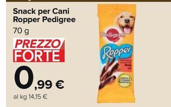 Carrefour Market Snacks per cani ropper pedigree 70 g offerta