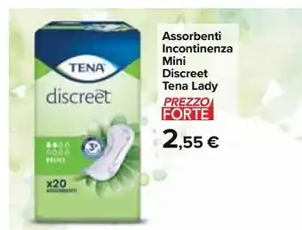 Assorbenti incontinenza mini discreet tena lady