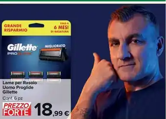 Carrefour Market Lame per rasoio uomo proglide gillette 16 pz offerta
