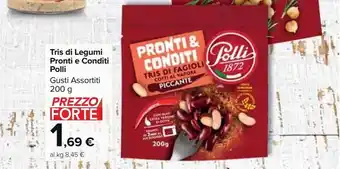 Carrefour Market Tris legumi pronti e conditi polli gusti assortiti 200g offerta
