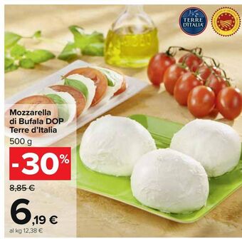Carrefour Iper Mozzarella di bufala dop terre d'italia offerta