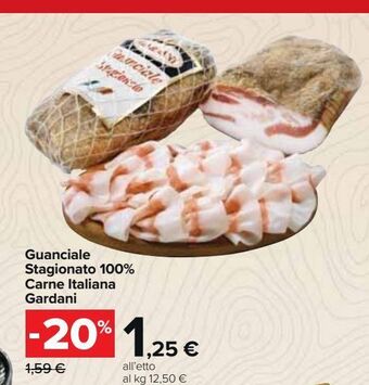 Carrefour Market Guanciale stagionato 100% carne italiana gardani offerta