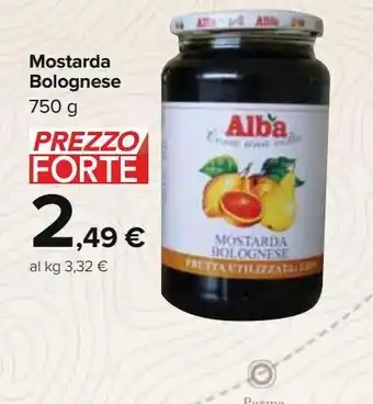 Carrefour Market Mostarda bolognese 750g offerta