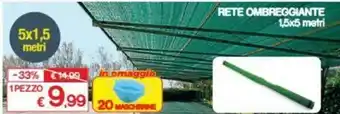 Satur Rete Ombreggiante 1,5x5 metri offerta