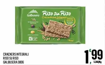 Galbusera Crackers Integrali Riso Su Riso 380 g