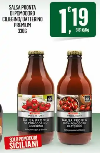 Despar Salsa Pronta di Pomodoro Ciliegino/Datterino Premium 330 g offerta