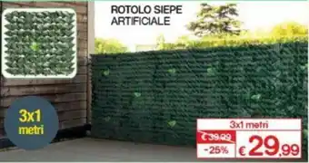 Rotolo Siepe Artificiale 3x1 metri