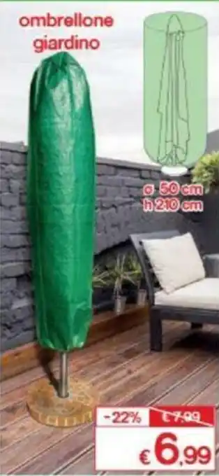 Satur Ombrellone Giardino Ø 50cm h 210cm offerta