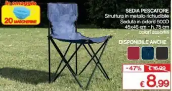 Satur Sedia Pescatore 45x46cm - h. 75cm offerta