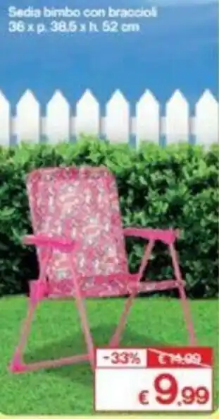 Satur Sedia bimbo con braccioli 36 x p. 88.5 x h.62cm offerta