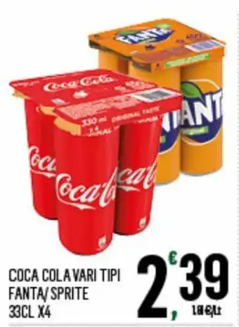 Despar Coca Cola/Fanta/Sprite 33 cl x4 offerta