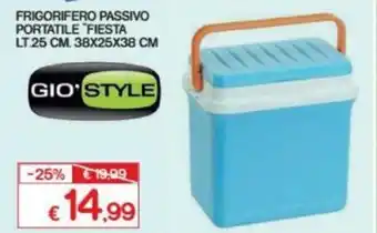 Satur Gio Style Frigorifero Passivo Portatile Fiesta 25cm 38x25x38cm offerta