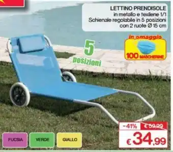 Satur Lettino Prendisole Ø 15cm offerta