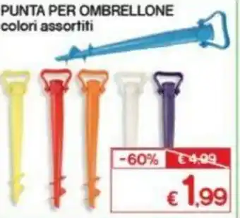 Satur Punta per Ombrellone colori assortiti offerta