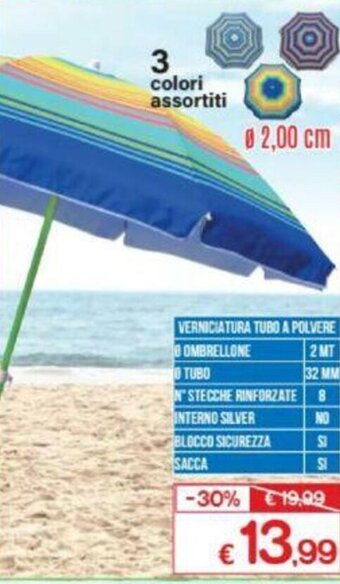Satur Scegli IL Tuo Modello di Ombrellone Ø 2,00cm offerta