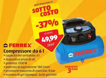 Baldinini Ferrex Compressore da 6 l offerta