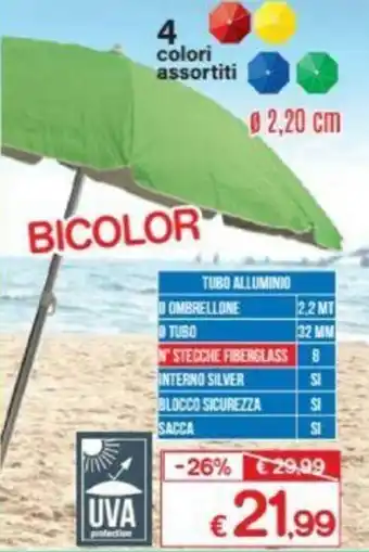 Satur Scegli IL Tuo Modello di Ombrellone Ø 2,20c offerta