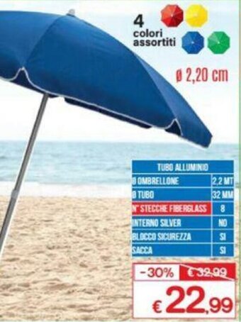 Satur Scegli IL Tuo Modello di Ombrellone Ø 2,20cm offerta