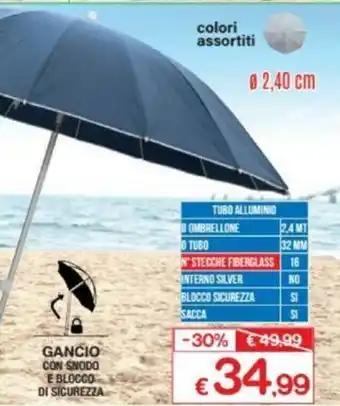 Satur Scegli IL Tuo Modello di Ombrellone Ø 2,40cm offerta