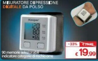 Satur Kooper Misuratore di pressione Digitale da Polso offerta