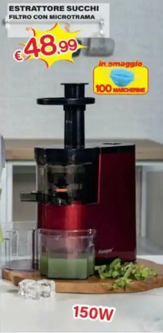 Estrattore Succhi filtro con Microtrama 150w