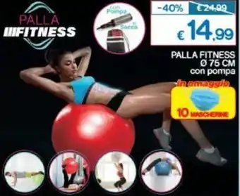 Satur Palla Fitness Ø 75cm con pompa offerta