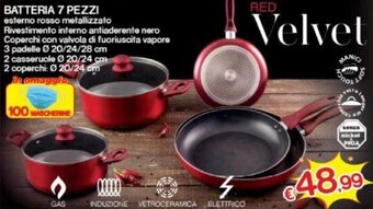 Satur Red Velvet Batteria 7 Pezzi offerta