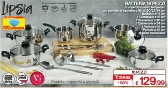 Satur Lipsia Batteria 16 Pezzi offerta