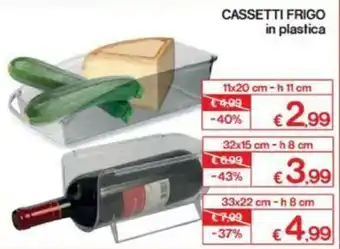 Cassetti Frigo in plastica 11x20cm - h 11cm
