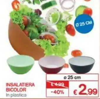 Insalatiera Bicolor in plastica Ø 25cm