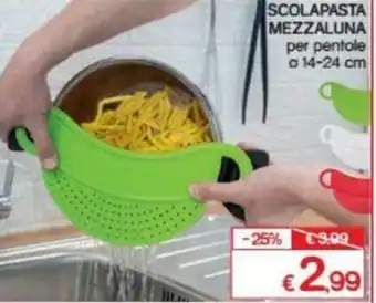 Scolapasta Mezzaluna Ø 14-24cm