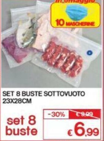 Satur Set 8 Buste Sottovuoto 23x28cm offerta