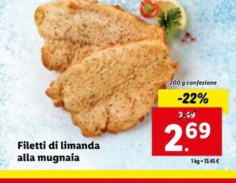 Lidl Filetti di limanda alla mugnaia offerta