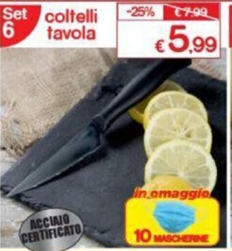 Satur Coltelli Tavola Set 6 offerta