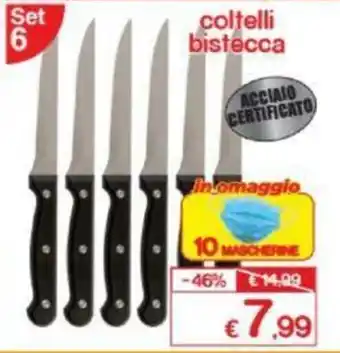 Satur Coltelli Bistecca Set 6 offerta