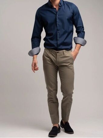 Invidia Pantaloni uomo chinos in cotone stretch offerta