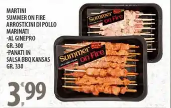 Sisa Martini Summer on Fire Arrosticini di pollo marinati 300 gr/330 gr offerta