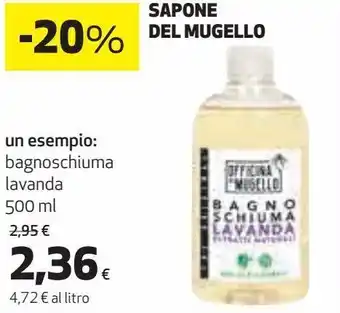 Coop Sapone del mugello un esempio: bagnoschiuma lavanda offerta
