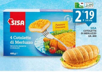 Sisa Sisa 4 Cotolette di merluzzo 400 gr offerta