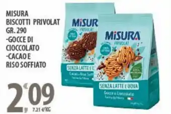 Sisa Misura Biscotti Privolat 290 gr offerta