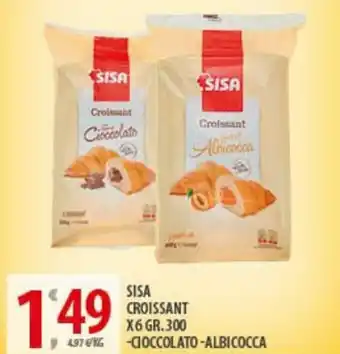 Sisa Sisa Croissant x 6 300 gr. cioccolato/ albicocca offerta