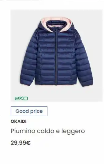 Piumino caldo e leggero