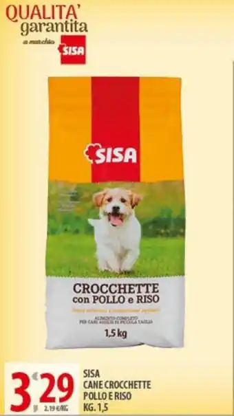 Sisa Sisa Cane Crocchette pollo e riso 1,5 kg offerta
