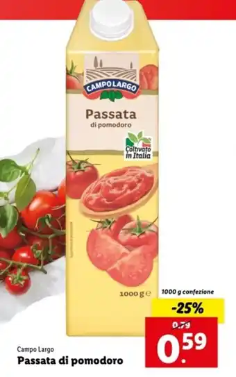 Italmark Campo Largo Passata di pomodoro 1000 g offerta